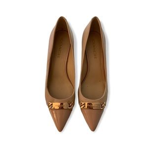 Coach Bowery Pointed-Toe Kitten Heel Pumps Size 8